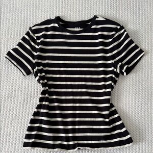 GAP Classic Black and White Striped Tee